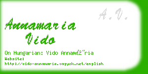 annamaria vido business card